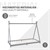 Kinderbett Tipi mit Lattenrost 90x200 cm HellGrau aus Kiefernholz ML-Design