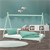Kinderbett Tipi mit Lattenrost 90x200 cm Mint aus Kiefernholz ML-Design