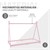 Lettino Tipi con rete a doghe 90x200 cm in legno rosa ML Design