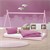 Kinderbett Tipi mit Lattenrost 90x200 cm Rosa aus Kiefernholz ML-Design