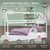 Kinderbett mit Dach und Lattenrost inkl. Matratze 90x200 cm Weiß aus Kiefernholz ML-Design