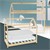 Kinderbett 70x140 cm Weiß aus Kiefernholz inkl. Matratze und Matratzenschoner ML-Design