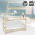 Kinderbett 70x140 cm Weiß aus Kiefernholz inkl. Matratze und Matratzenschoner ML-Design