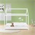Kinderbett mit Dach und Lattenrost 80x160 cm Weiß aus Kiefernholz ML-Design