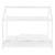 Kinderbett mit Dach und Lattenrost inkl. Matratze 80x160 cm Weiß aus Kiefernholz ML-Design