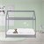 Kinderbett mit Dach und Lattenrost 80x160 cm Hellgrau aus Kiefernholz ML-Design