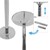 ML-Design Pole Dance Stange Silber 235 bis 274 m höhenverstellbar aus Stahl