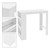 Bartisch mit 3-stufigem Regal 117x106x57 cm Weiß aus Holz ML-Design