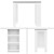 Bartisch mit 3-stufigem Regal 117x106x57 cm Weiß/Anthrazit aus Holz ML-Design