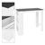Bartisch Set 117x106x57 cm Weiß/Anthrazit aus Presspan WOMO-Design