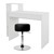 Desk with shelf 110x72x40 cm white wood ML design