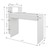 Schreibtisch mit Sitzhocker 110x72x40 cm Weiß/Beton-Optik aus Holz ML-Design