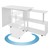 Schreibtisch mit vier Rädern 150x88x75 cm Weiß aus MDF ML-Design