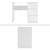 Schreibtisch mit drei Schubladen 90x76x50 cm Weiß aus Pressspan ML-Design