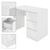 Schreibtisch mit Sitzhocker 90x76x50 cm Weiß aus Pressspan ML-Design