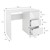 Schreibtisch mit drei Schubladen 90x76x50 cm Weiß aus Pressspan ML-Design