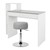 Schreibtisch mit Sitzhocker 110x72x40 cm Weiß/Beton-Optik ML-Design