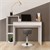Desk with shelf 110x72x40 cm white wood ML design