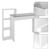 Schreibtisch mit Regal 110x72x40 cm Weiß/Beton-Optik aus Holz ML-Design