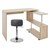 Schreibtisch mit Sitzhocker 150x88x75 cm Sonoma-Eiche aus MDF ML-Design