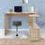 Schreibtisch mit Sitzhocker 150x88x75 cm Sonoma-Eiche aus MDF ML-Design