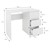 Schreibtisch mit drei Schubladen 90x76x50 cm Weiß aus Holz ML-Design