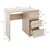 Schreibtisch mit drei Schubladen 90x76x50 cm Sonoma-Eiche aus Holz ML-Design