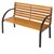 ML-Design Gartenbank 2-Sitzer, 122x84x58 cm, braun, aus Metall