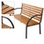 ML-Design Gartenbank 2-Sitzer, 122x84x58 cm, braun, aus Metall