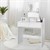 Toaletný stolík s obdlžnikovým zrkadlom 80x40x140 cm biely ML-Design