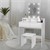 Dressing Table with LED Lighting 80x40x140 cm White incl. Stool ML Design