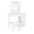 Toaletný stolík s taburetkou 90x38x138 cm Biela drevotrieska ML-Design