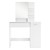 Toaletný stolík s taburetkou 90x38x138 cm Biela drevotrieska ML-Design