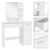 Peilillinen pukeutumispöytä 90x38x138 cm Valkoinen MDF ML-Design