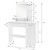 Tavolino con sgabello 90x38x138 cm Truciolato bianco ML-Design