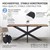 Asztallábak X-Design 78x71x150 cm fekete fém ML-Design
