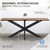 ML-Design Pieds de table X-Design, noir, 78x71x150 cm, en métal