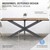 ML-Design Patas de mesa X-Design, antracita, 78x71x150 cm, de metal