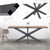 ML-Design Pieds de table X-Design, anthracite, 78x71x150 cm, en métal