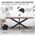 Pöydän jalat X-Design 78x71x120 cm musta metalli ML-Design