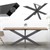 X-Design asztallábak 68x71x120 cm antracit fém ML-Design