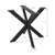 ML-Design Patas de mesa X-Design, negro, 85x71x85 cm, de metal