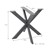 Tischbeine X-Design 85x71x85 cm anthrazit aus Metall ML-Design