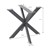 ML-Design Pieds de table X-Design, anthracite, 85x71x85 cm, en métal