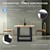 ML-Design Jeu de 2 pieds de table noirs, 70x72,5 cm, en acier thermolaqué