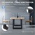 ML-Design Jeu de 2 pieds de table, noir, 60x72,5 cm, en acier thermolaqué