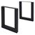 Tischbeine 2er Set 60x72,5 cm schwarz aus Stahl ML-Design