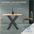 ML-Design Set de 2 pés de mesa em forma de X, antracite, 60x72,5 cm, feitos de aço