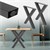 Asztallábak 2 db X-alakú 60x72,5 cm antracit acél ML-Design