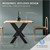Sada 2 noh stolu ve tvaru X 60x72,5 cm z cerné oceli ML-Design